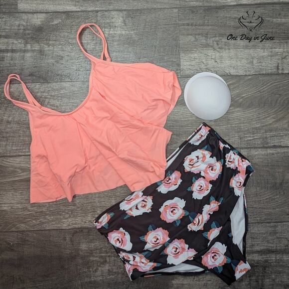 Adisputent High Waist Flounce Bikini Swimsuit Size 2XL - Picture 3 of 5